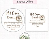 Watercolor Hot Cocoa Bomb Tags: Instruction Card (Digital Download)
