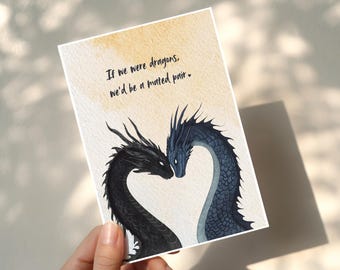 Dragon Love Card: Romantasy Readers Gift