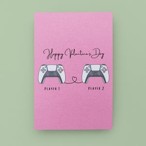 Gamer Valentine's Day Card | Gamer Couple Card | Video Game Valentine | Player 1 Player 2 | Cute Gamer Gift