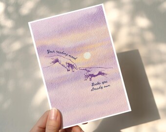 Funny Bookish Birthday Card | Book Lover Reading Mood Gift