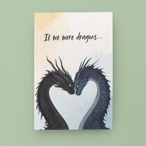 Birthday Card for Romantasy Readers | Romantasy Birthday Card for Her | Dragon Couple Card | Bookish Birthday Card
