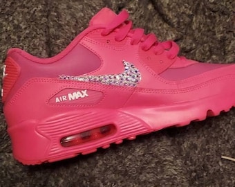 Custom Hot Pink Bling Nike air max size 6.5