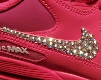 Custom Nike air max hot pink bling size 6.5