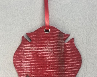 Firefighter Christmas Ornament: Red Fire Hose Maltese Cross