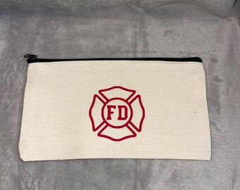 Torba płócienna FD z zamkiem błyskawicznym w kształcie krzyża maltańskiego, prezent dla strażaka