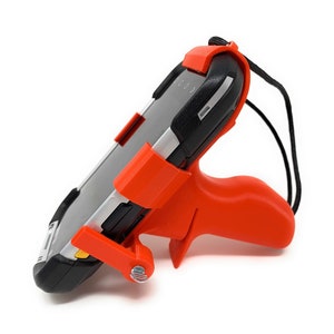 Snap-On Trigger Handle fits TC70, TC70x, TC75, TC75x, TC72, TC77, TC700H Zebra Symbol Motorola Scanner with Strap (Customize Color and Text)