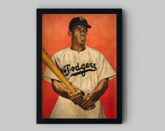 Impresión de Jackie Robinson – Dodgers de Brooklyn, Bellas Artes del Béisbol