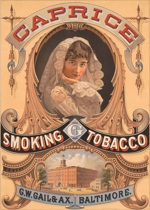 poster of tobacco Smoking Tobacco Illustration Advertisement Poster Color Fine Art Print -  Wall Decor
