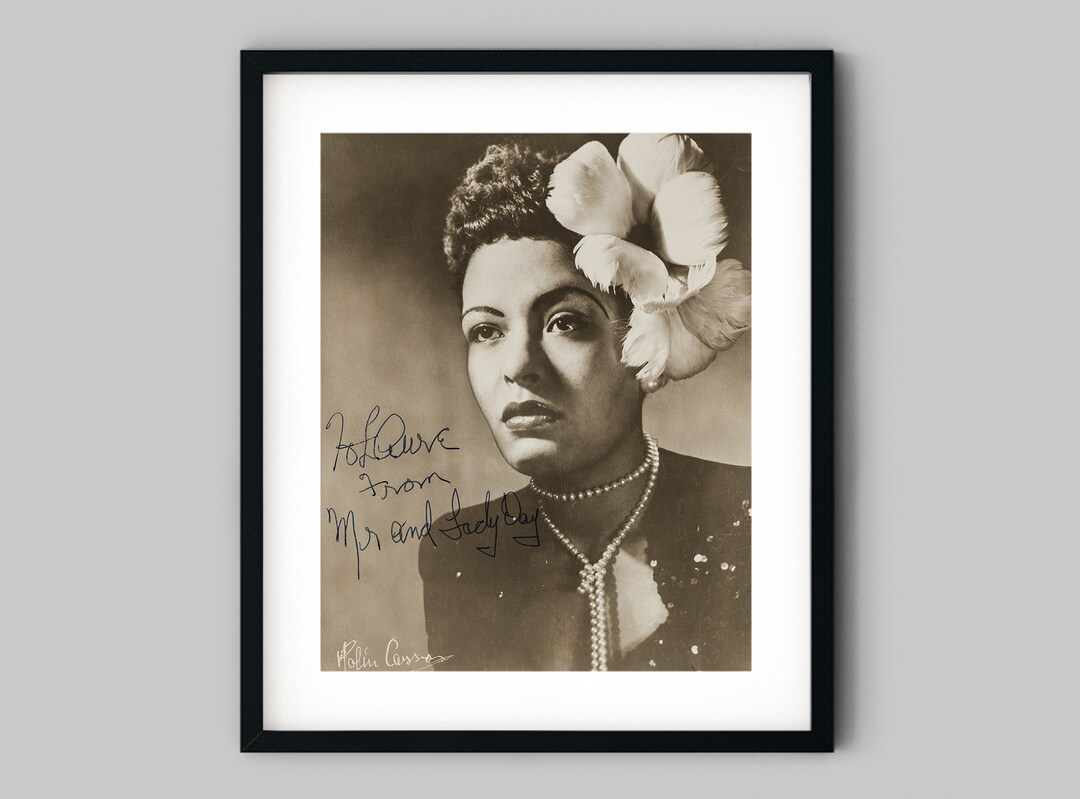 Billie Holiday Portrait – Vintage Black and White Photography Art