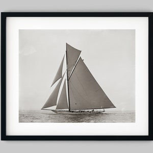 Nautical Sailing Schooner Boat Photograph Black and White Fine Art Photography Print - Wall Decor