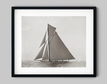 Nautische Segeln Schoner Boot Fotografie Schwarz Weiß Fine Art Fotografie Druck - Wand Dekoration