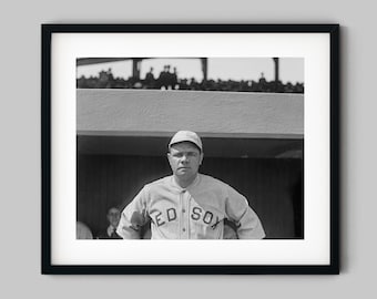 Babe Ruth Red Sox Fine Art Print - Vintage Baseball Photography