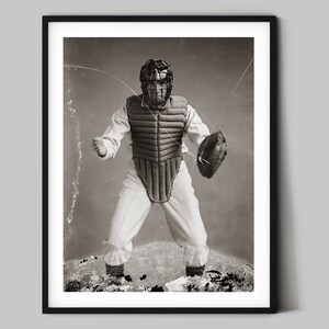 Washington Baseball Player Black and White Fine Art Sports Portrait Print