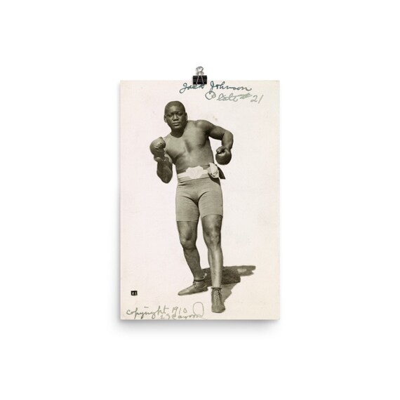 Heavyweight Boxing Champion Jack Johnson Full Length Boxing