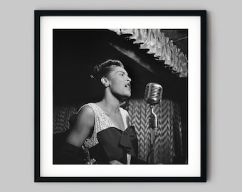 Billie Holiday Fine Art Print – Vintage Black and White Photography