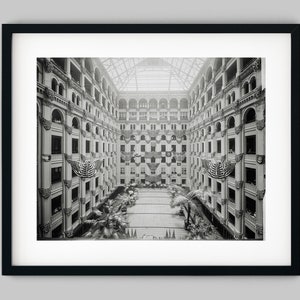 Post office building, Pennsylvania Avenue, Washington, D.C. Black and White Photography Fine Art Print - Wall Decor