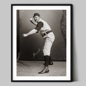 Washington Baseball Player Black and White Fine Art Sports Portrait Print