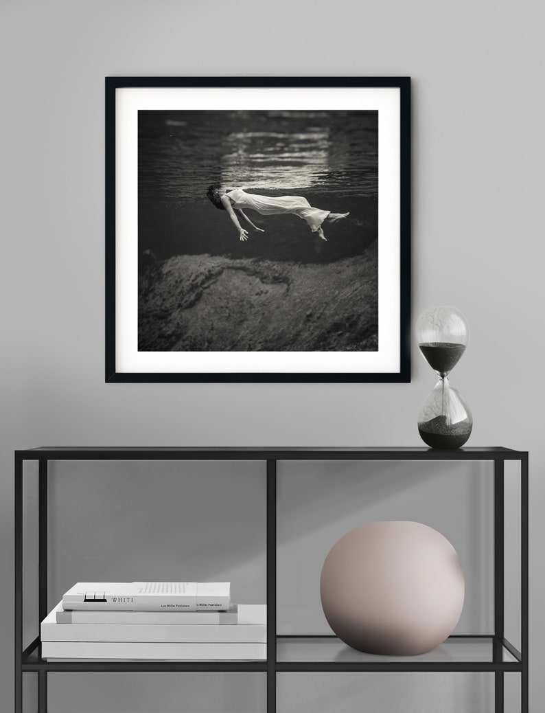 Woman Floats Underwater Fine Art Print – Black and White Photography - Etsy