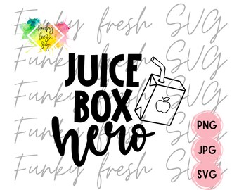 Juice Box Hero SVG/PNG/JPG | Free Commercial Use | Digital Cut File For Cricut/Silhouette