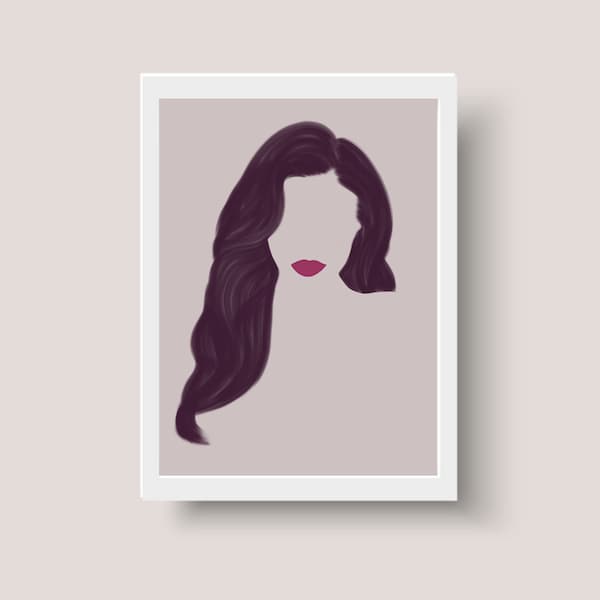 Hollywood Glam Hair Goals- Kylie Jenner- Salon and Vanity - Boho Wall Art Print Poster