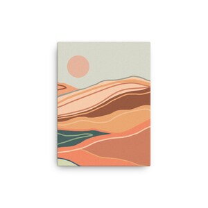 Boho Sunset Peachy Pastels Printed on Physical Canvas and Shipped