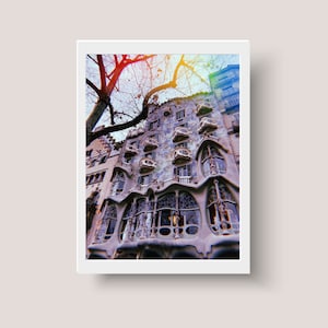 Casa Batlló Barcelona Spain Famous Building Street View Photography Digital Download Wall Art