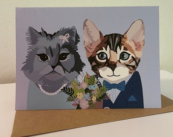 Valentines / Anniversary Cat Greeting Card
