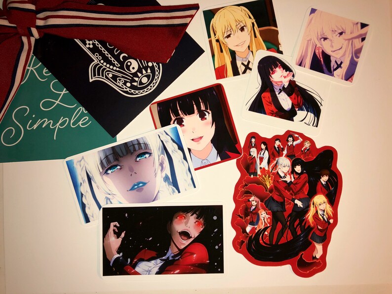 Kakegurui compulsive gambler sticker set anime sticker set jabami Yumeko Mary Saotome kirari Momobami laptop stickers