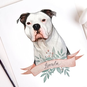 HAND-Painted Pet Portrait, pet portrai from photo, pet portrai custom, pet portrait painting, watercolor pet portrait