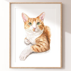100% Handmade Watercolor Pet Portrait | Dog Portrait | Cat Portrait | Animal Portrait | Custom Pet Portrait from Photo