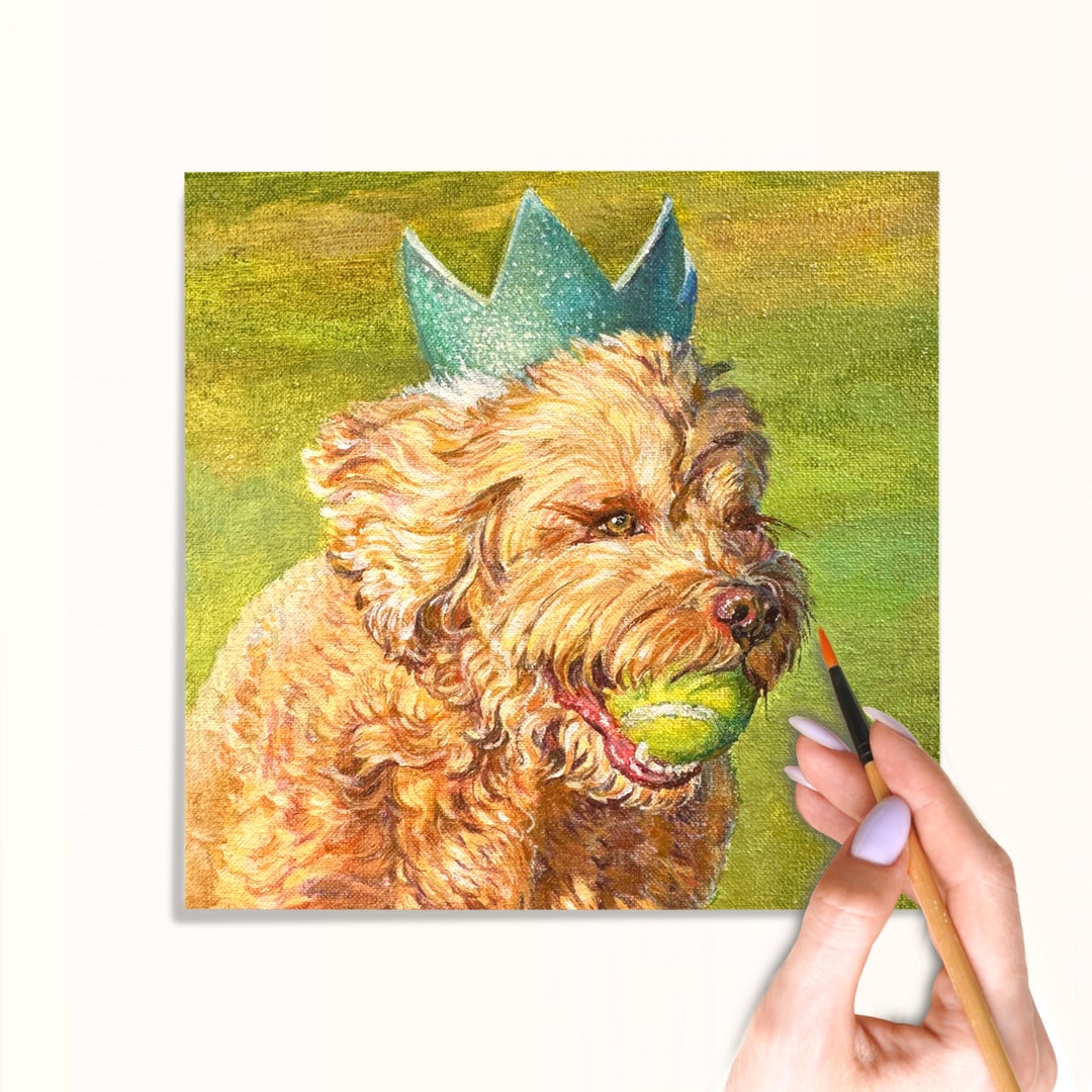 Custom Acrylic Pet Portrait Painting on Canvas - Dog & Cat Art ...