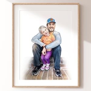 Watercolor Portrait from Photo, Watercolor Family Portrait, Family Portrait from Photo, Family Portrait with Pets, Christmas Gift