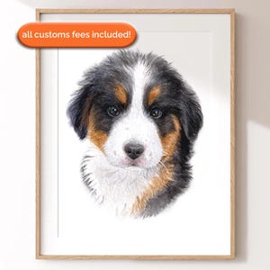 Pet Portrait Watercolor | Mini Dog Watercolor Portrait | Custom Pet Portrait from Photo