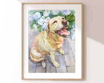 Watercolor Pet Portrait | Custom Pet Portrait From Photo | Pet Memorial Gifts | Cat Portrait | Dog Portrait