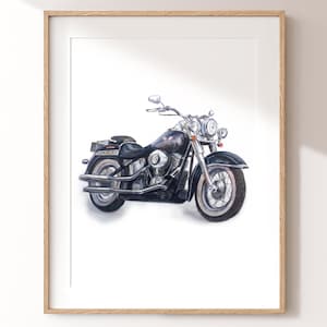 Custom Motorcycle portrait, Handmade motorcycle portrait, Motorcycle Portrait from Photo, Gift for bikers, Personalized bikers portrait.