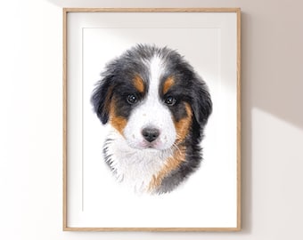 Pet Portrait Watercolor | Mini Dog Watercolor Portrait | Custom Pet Portrait from Photo