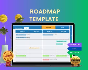 Modello di roadmap Excel: Business Planner e Tracker