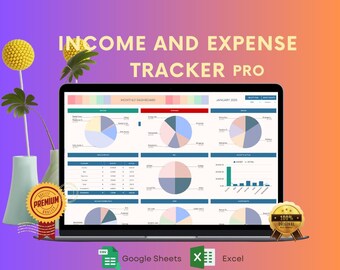 Income & Expense Tracker Spreadsheet | Budget Planner Excel  Google Sheets | Personal Finance Tracker | Small Business Accounting Template