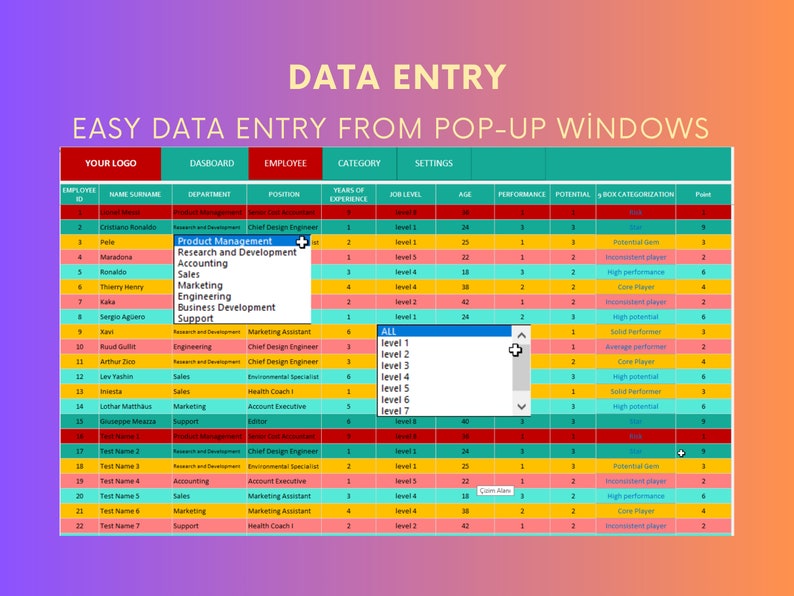 9 Box Grid Talent Management Excel Template – See Who Your Stars Are at ...