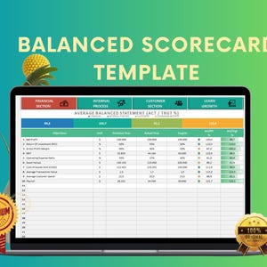 Modelo de Balanced Scorecard Excel I Rastrear e Alinhar o Desempenho Empresarial
