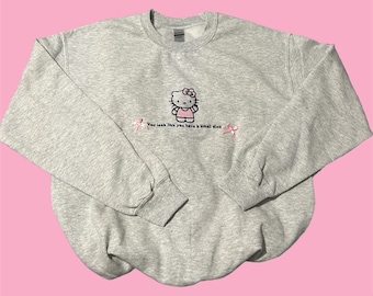 HK Embroidered Coquette Crewneck