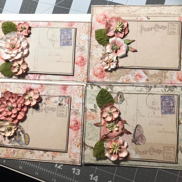 Blank Cards using Petaloo Flowers