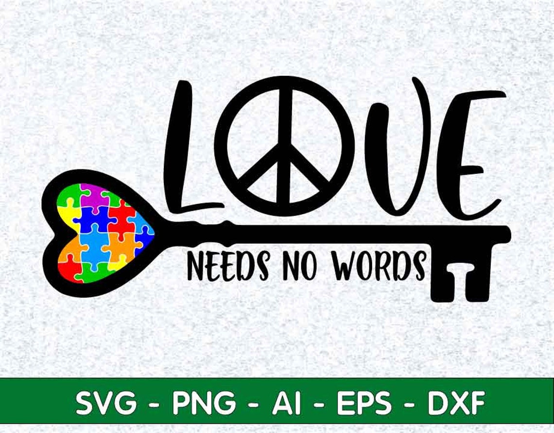Download Love Needs No Words SVG Cut Files Commercial use Cricut | Etsy