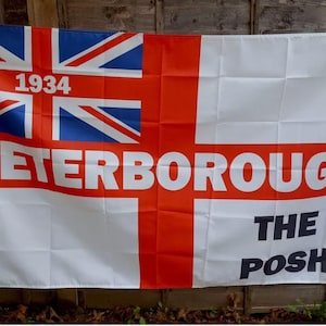 Peter Borough Utd Utd Flagge 5 ft von 3 ft - Shirt-Schal-Abzeichen-Plakat-Aufkleber