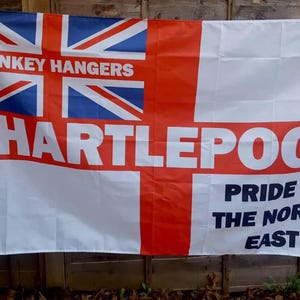 Hartlepool United Utd Blades fc football Flag 5ft by 3ft - Shirt Scarf Badge Poster