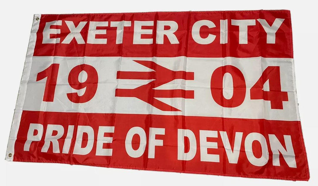 Exeter City FC Football Flag 5ft by 3ft - Shirt Scarf Badge Poster ...