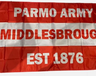 Middlesbrough FC The Boro football Flag 5ft by 3ft - Shirt Scarf Badge Poster Stickers