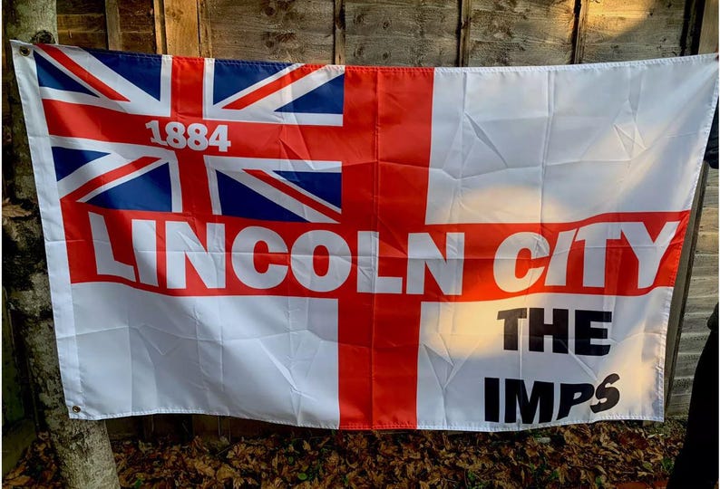 Lincoln City Flag Football 5ft by 3ft - Shirt Scarf Badge Poster ...