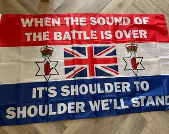 Bandiera da calcio del Glasgow Rangers FC, 5 piedi per 3 piedi - Stemma della maglia UVF Ulster Volunteer Force