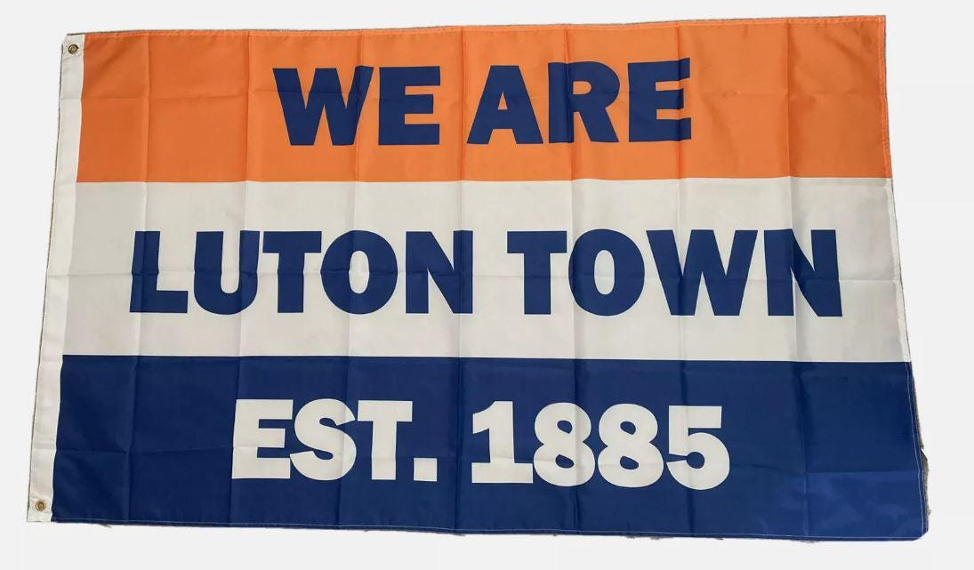Fanion Luton Town FC - Vintage - Supporters & Collection